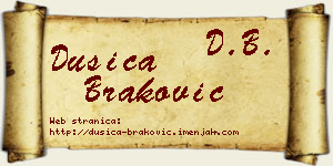 Dušica Braković vizit kartica